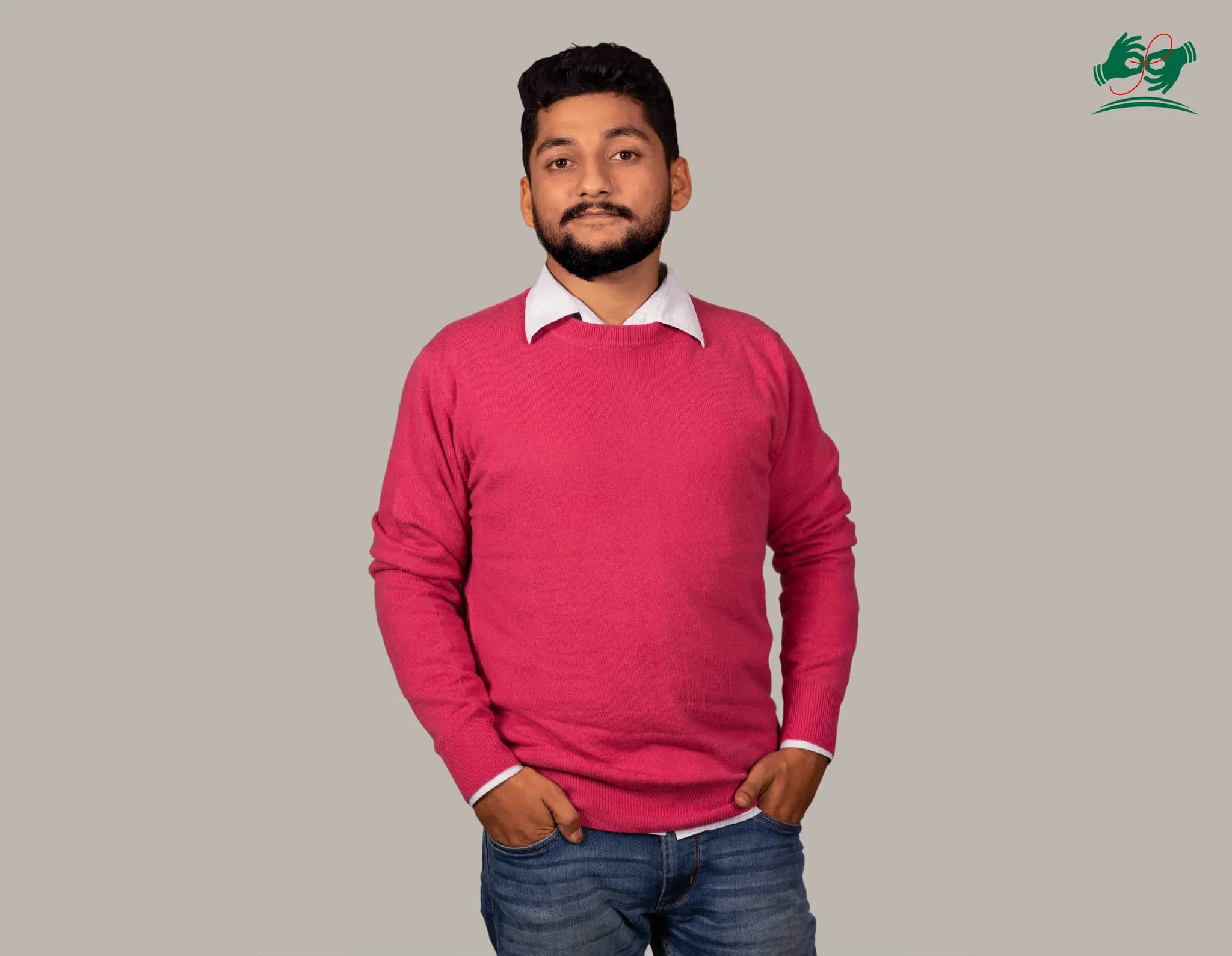 Men's cashmere sweater in Red